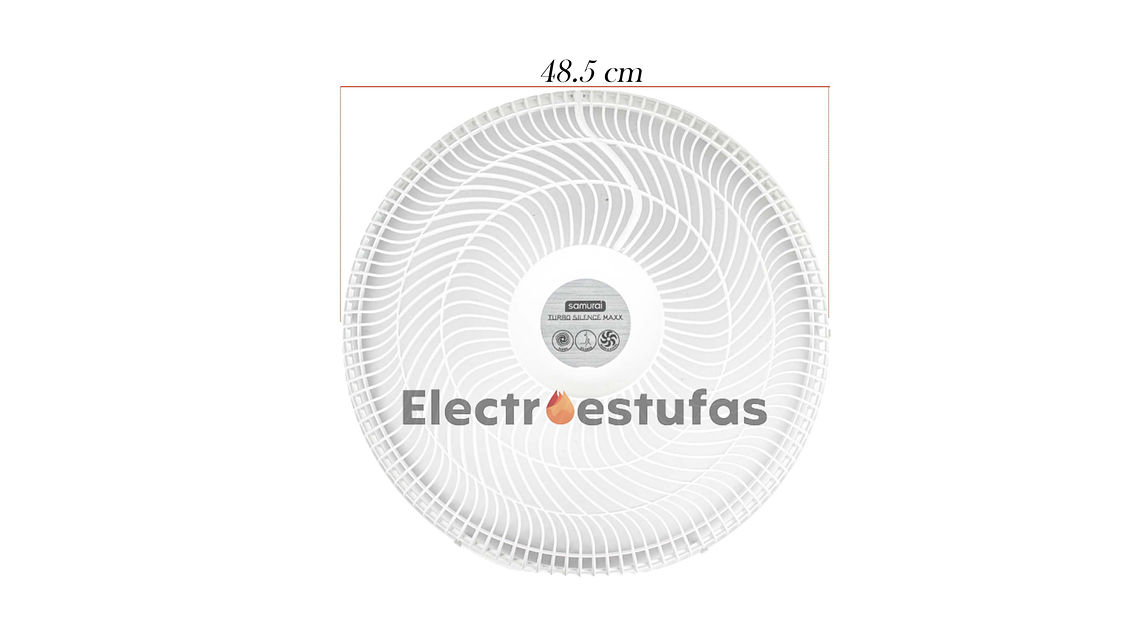 Juego Malla o Parrilla Ventilador Samurái Turbo Silence Blanco 4