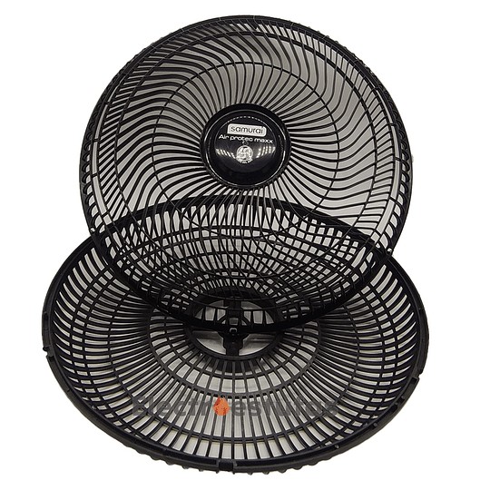 Juego Malla o Parrilla Ventilador Samurái Turbo Air Protec Negro