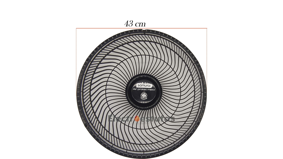 Juego Malla o Parrilla Ventilador Samurái Turbo Air Protec Negro 3