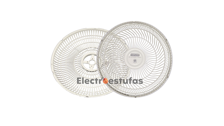 Juego Malla o Parrilla Ventilador Samurái Air Protec Blanco  1