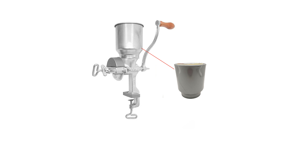 Tolva Alta Plastica Para Molino Corona  4