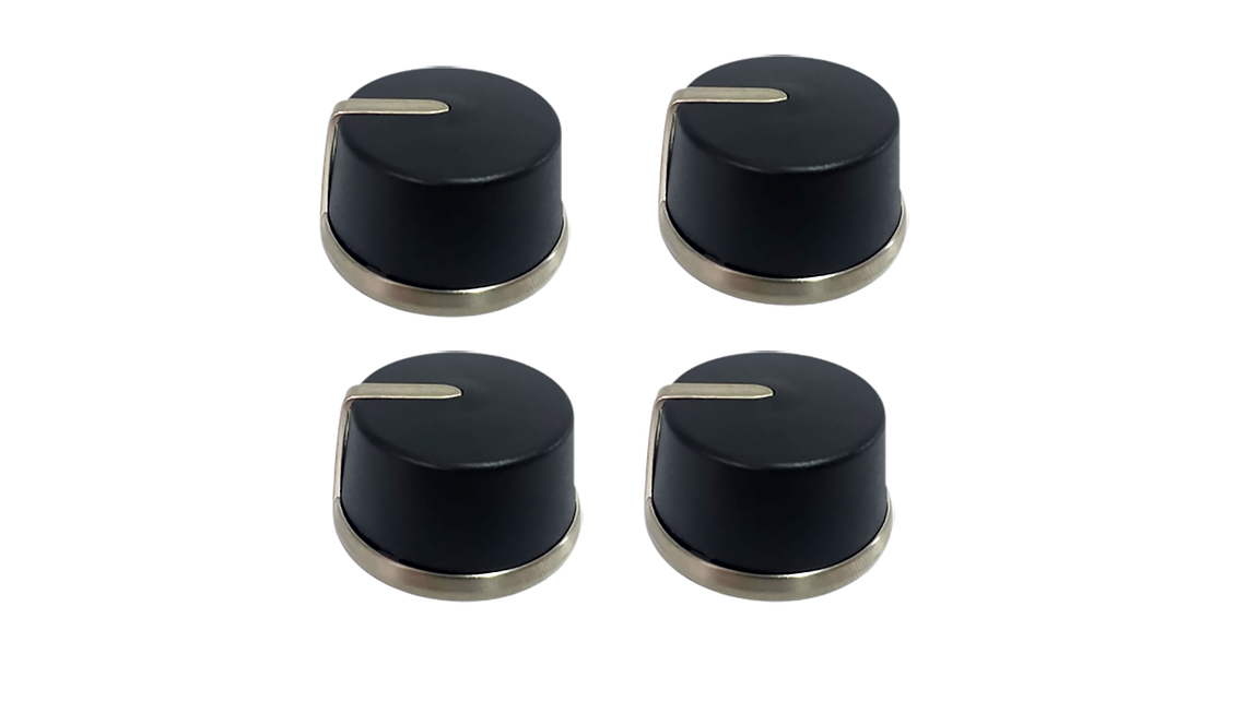 Perilla X4 Aro Metalico Lateral Negro Para Estufa Haceb  1