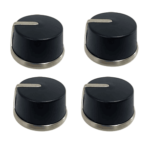 Perilla X4 Aro Metalico Lateral Negro Para Estufa Haceb 