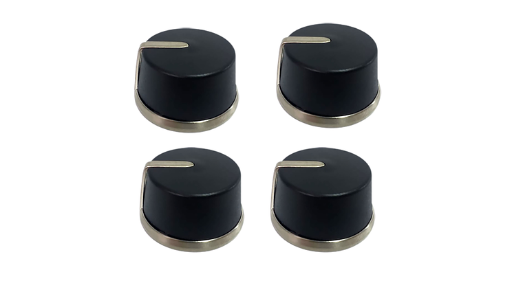 Perilla X4 Aro Metalico Lateral Negro Para Estufa Haceb  1