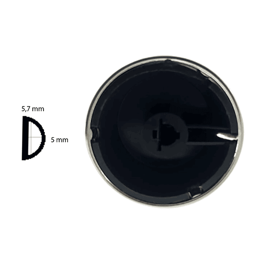 Repuesto Estufa Haceb Perilla X4 Aro Metalico Lateral Negro