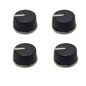 Perilla X4 Aro Metalico Frontal Negro Para Estufa Haceb 