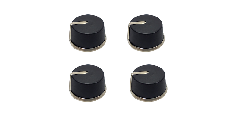 Perilla X4 Aro Metalico Frontal Negro Para Estufa Haceb  1