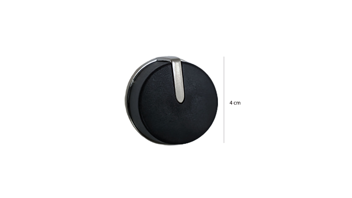 Perilla X4 Aro Metalico Frontal Negro Para Estufa Haceb  3