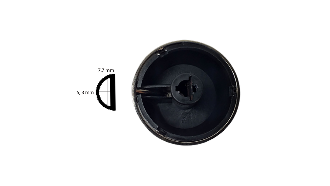 Perilla X4 Aro Metalico Frontal Negro Para Estufa Haceb  4