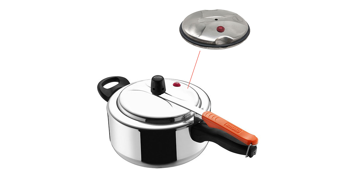 Repuesto Olla A Presion Imusa Safe Plus Control Disco Tapa 3 - 4.5 Litros 4