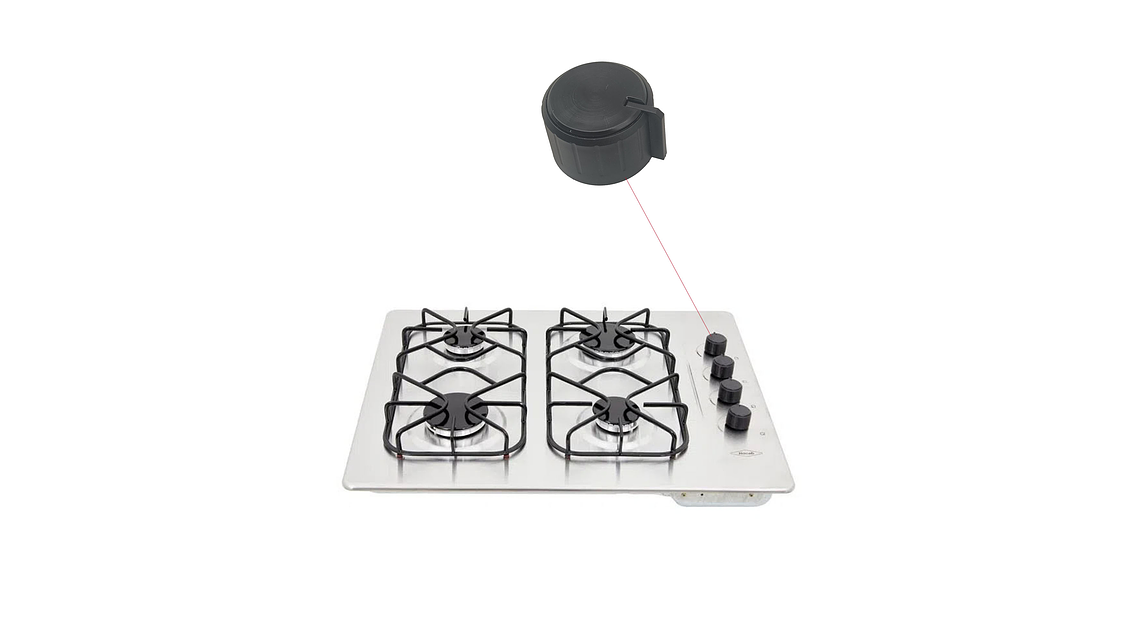 Perilla Magna Negra Frontal X4 Para Estufa Haceb  4