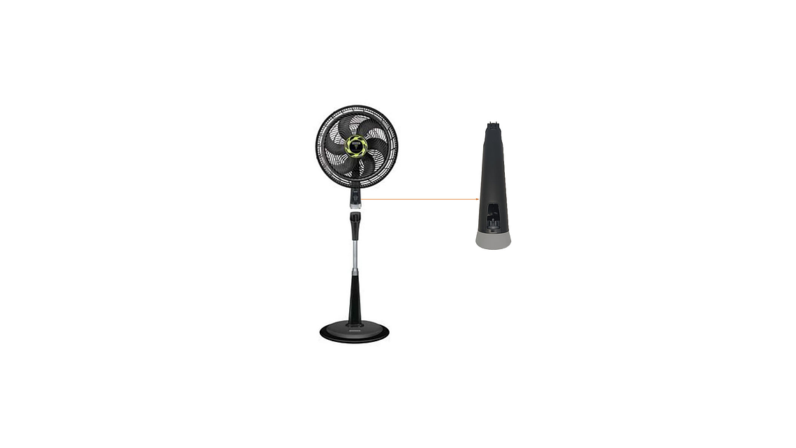 Repuesto Ventilador Samurai Extreme Touch Control Caja Control Negro 8