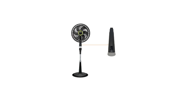 Repuesto Ventilador Samurai Extreme Touch Control Caja Control Negro 8