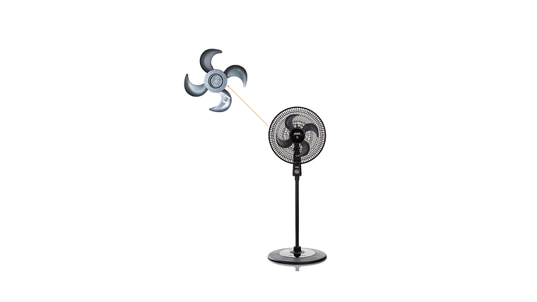 Helice 4 Aspas Para Ventilador Samurai Air Protec 3