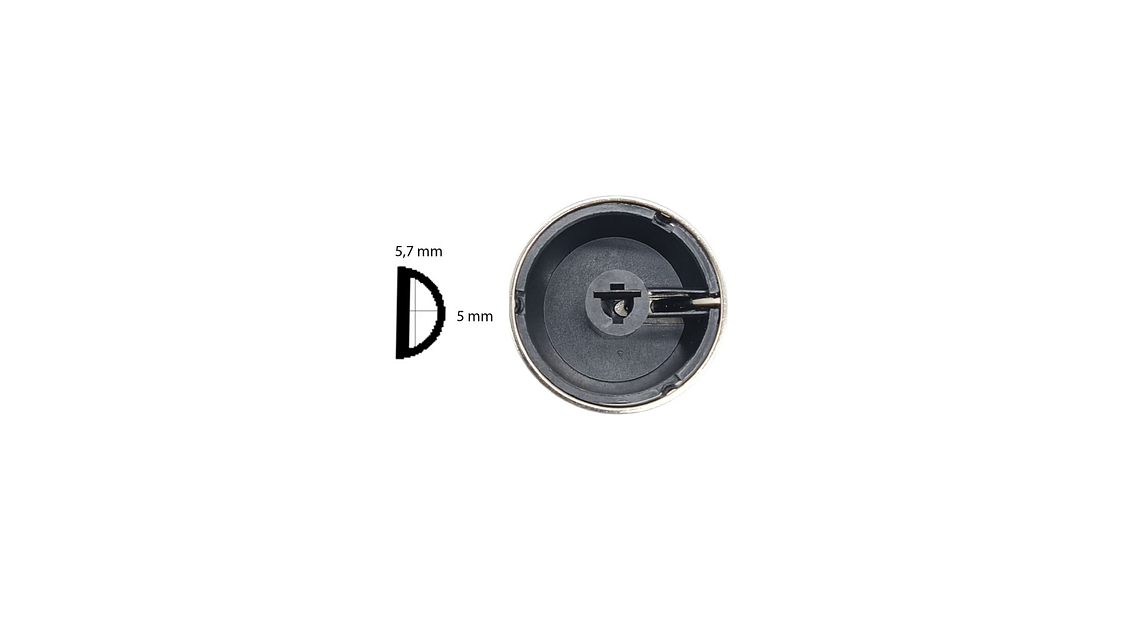 Perilla X4 Aro Metalico Lateral Negro Para Estufa Haceb  4