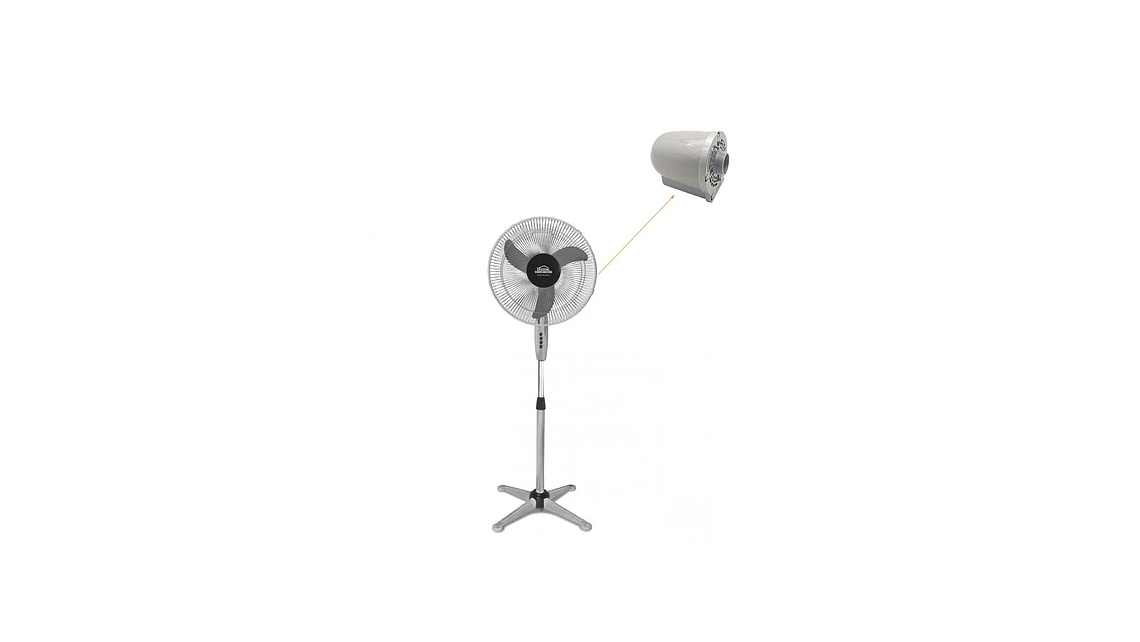 Carcasa Completa Gris Ventilador Home Elements 16 Pulgadas 5