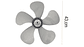 HELICE 5 PUNTAS PARA VENTILADOR HOME ELEMENTS  20 PULGADAS - Miniatura 5