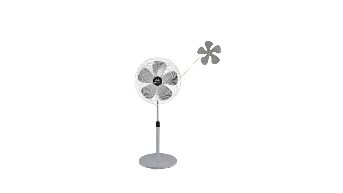 HELICE 5 PUNTAS PARA VENTILADOR HOME ELEMENTS  20 PULGADAS 6