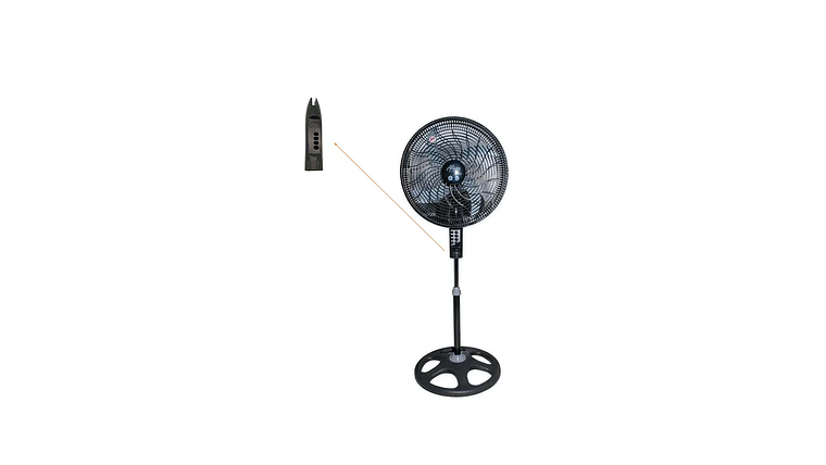 Caja Control Negra Para Ventilador de piso Altezza 6