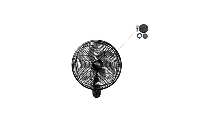 COMBO ACCESORIOS NEGRO PARA VENTILADOR DE PARED ALTEZZA 8