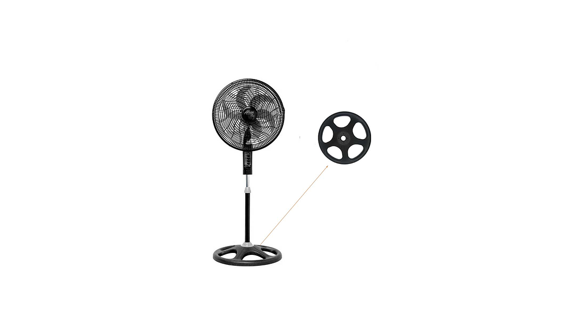 Base Negra Para Ventildor De Piso Altezza  4