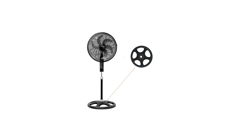 Base Negra Para Ventildor De Piso Altezza  4