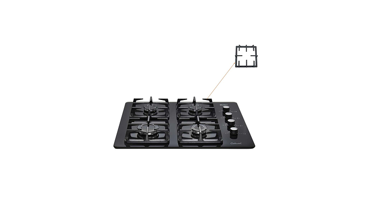 PARRILLA CUADRADA DE HIERRO PARA ESTUFA CONTINENTAL  5