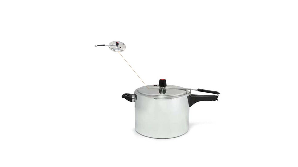 TAPA COMPLETA PARA OLLA A PRESION  INDIA 8 - 10 LITROS 3