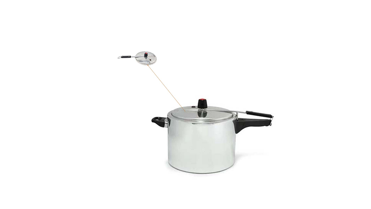 TAPA COMPLETA PARA OLLA A PRESION  INDIA 8 - 10 LITROS 3