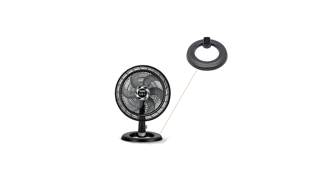 BASE NEGRA PARA VENTILADOR DE MESA SAMURAI TURBO EXTREME  4
