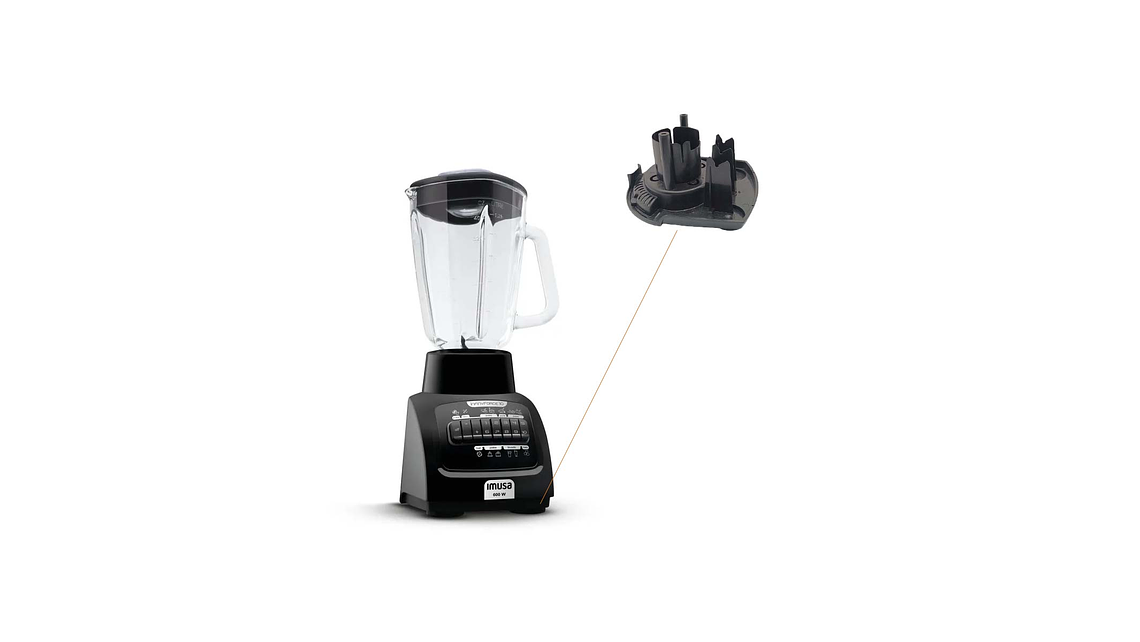 BASE MOTOR INFERIOR NEGRA PARA LICUADORA IMUSA INFINY  5