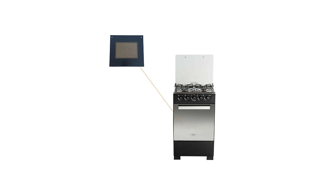 VIDRIO HORNO EXTERIOR REFLECTIVO PARA ESTUFA HACEB 5