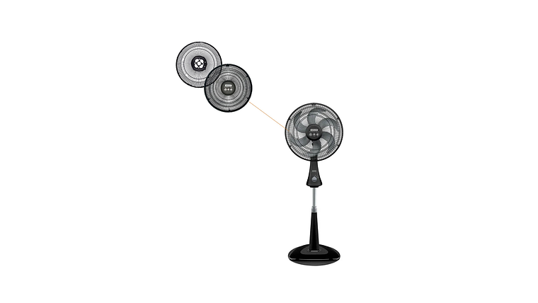 Juego Mallas Negras Para Ventilador Samurai Comfort  5