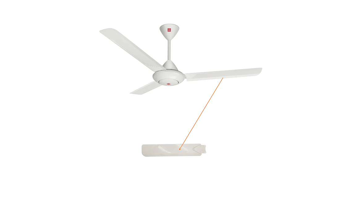  Juego x3 Aspas Blancas Para Ventilador Techo KDK  5