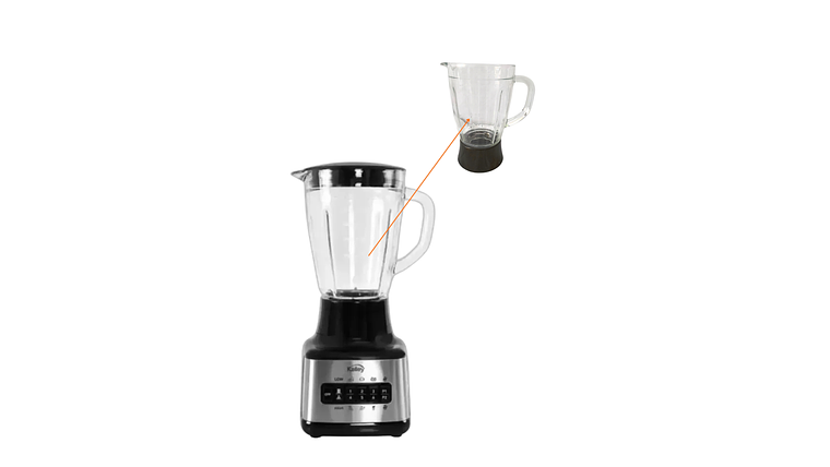 Vaso Vidrio Para Licuadora Kalley K-MLV6BSS 6