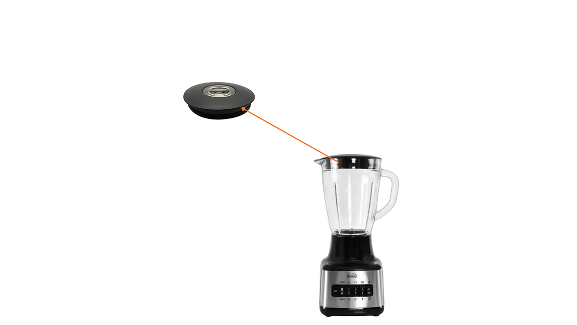 Tapa Negra Para Licuadora Kalley K-MLV6BSS 5