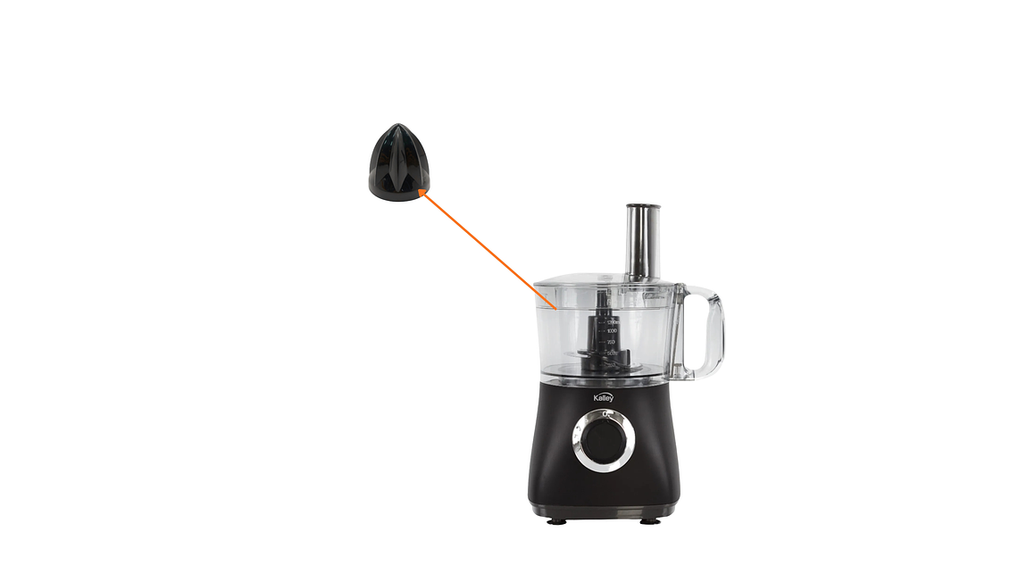 Cono Exprimidor Negro Para Procesador Kalley K-MPA500N 5