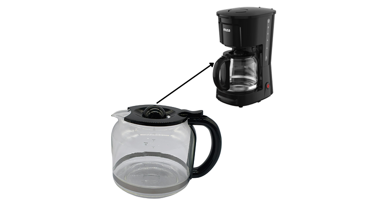 Jarra Vidrio Cafetera Imusa Cafe City XL 12 Tazas 4