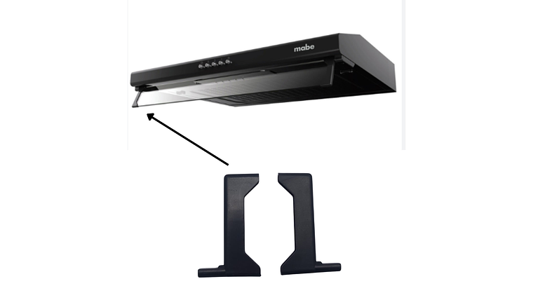 Juego Soporte Negro Campana Mabe 4