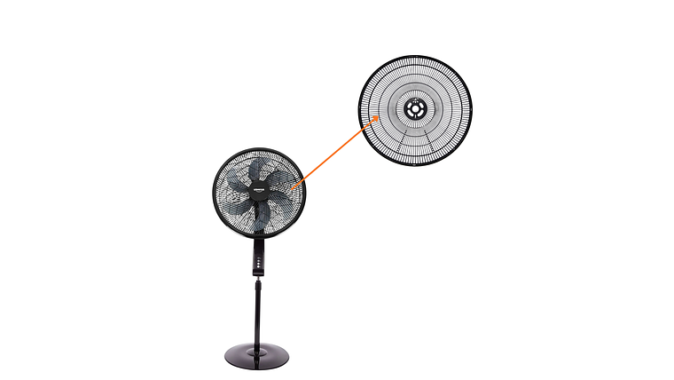 Malla Trasera Plastica Para Ventilador Universal Negro Fresh Ultra 4