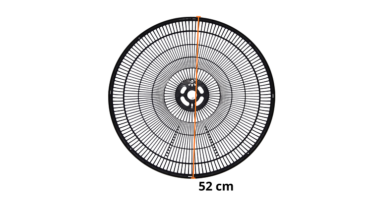 Malla Trasera Plastica Para Ventilador Universal Negro Fresh Ultra 5