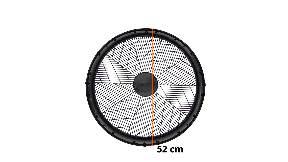 Malla Delantera Plastica Para Ventilador Universal Negro Fresh Ultra  5