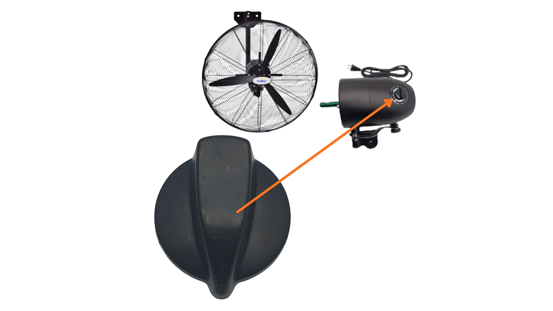 Perilla Negra Ventilador Kalley Pedestal 26 Pulgadas 3