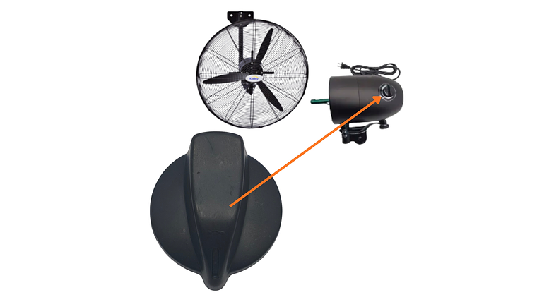 Perilla Negra Ventilador Kalley Pedestal 26 Pulgadas 3