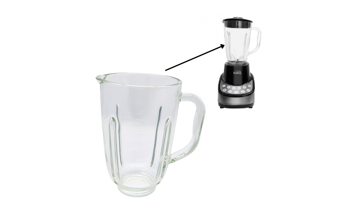 Vaso Vidrio Licuadora Kalley  K-MLV700TP  2
