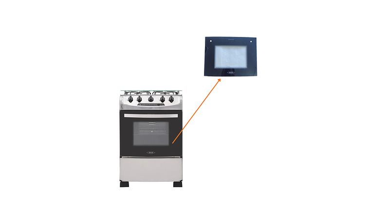 Vidrio Horno Curvo 60 Para Estufa Haceb  4