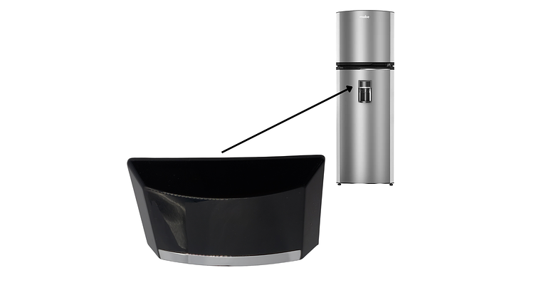 Carcaza Negra Para Dispensador De Agua Nevera Mabe 4