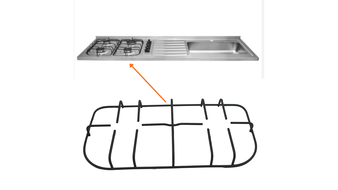 Parilla Estufa Meson 44,5CM * 22,5CM 3