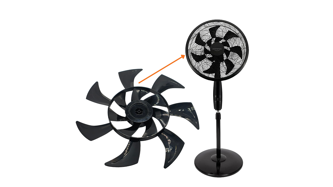 Ventaviola Negra 14 Aspas Ventilador Universal 3