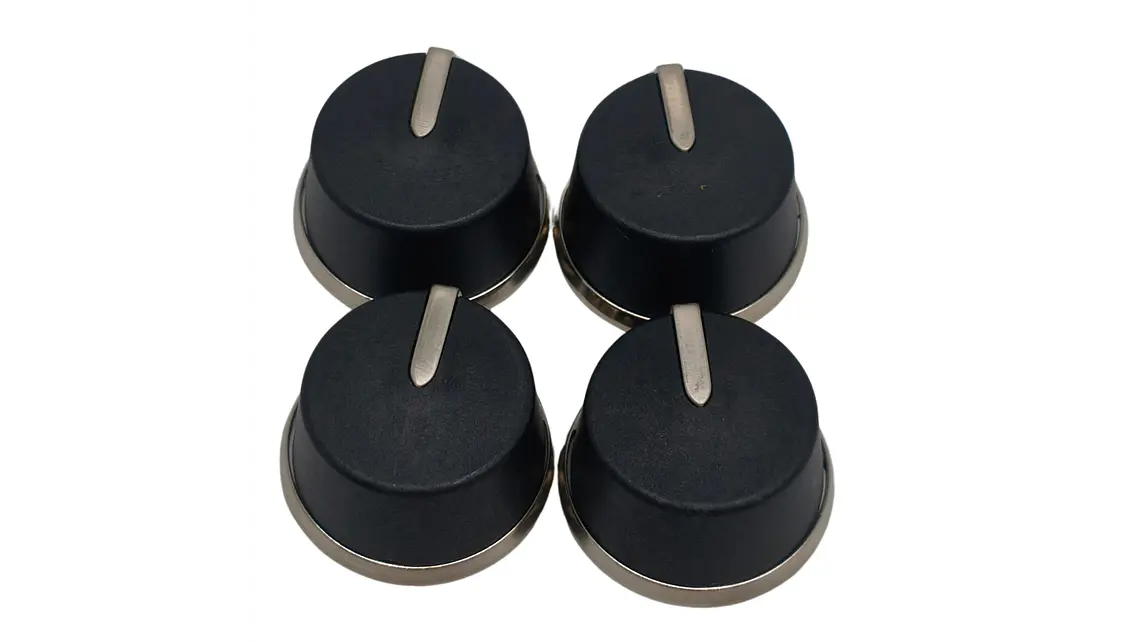 Juego Perilla X4 Aro Metalico Espigo Largo 1